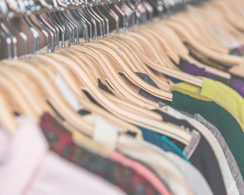 Clothes retail Soft focus on Clothes retail in shop - vintage soft effect filter