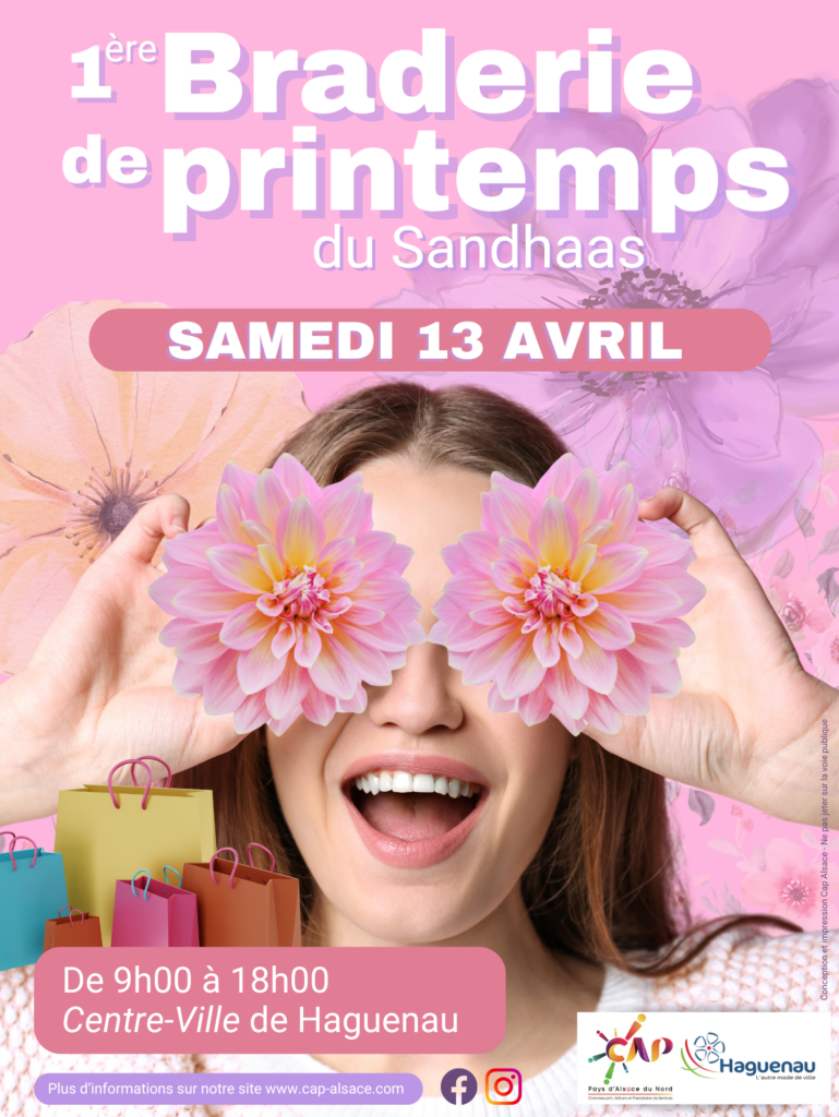 Affiche braderie de printemps