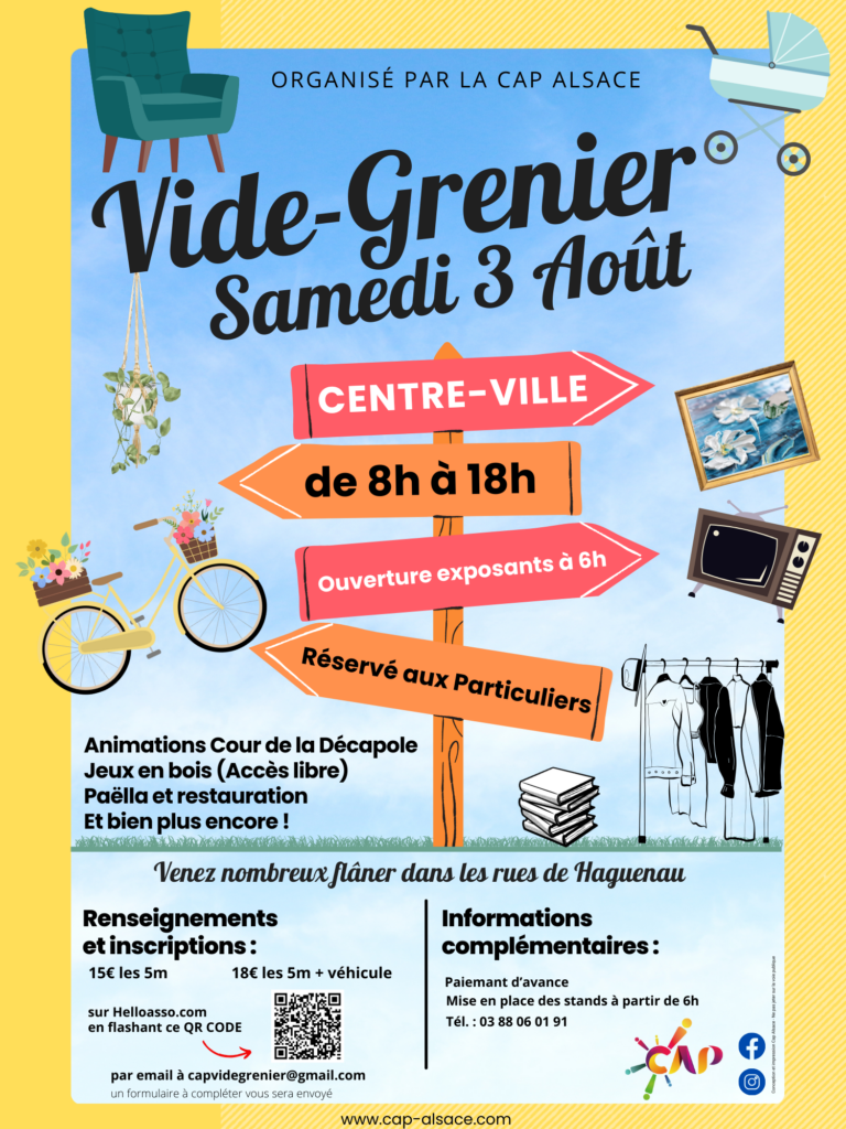 vide-grenier le 3 août 2024